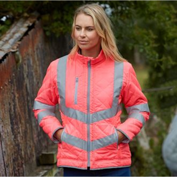 Hi-vis Kensington fleece lined jacket (HVW706)