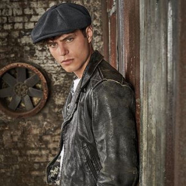 Melton wool baker boy cap
