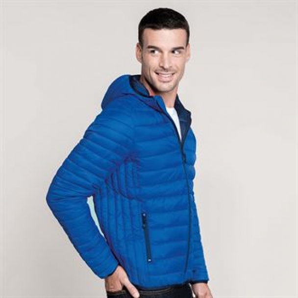 Lightweight hooded padded jacket