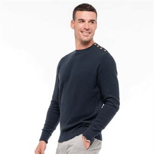 Buttoned shoulder jumper