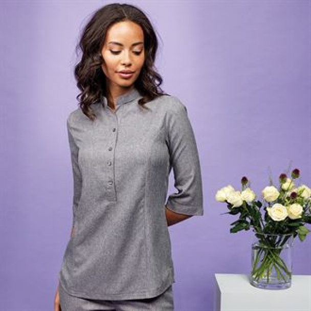 Verbena 'linen look' button-up beauty tunic