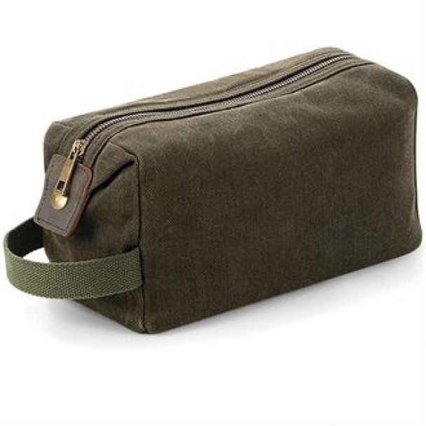 Heritage waxed canvas wash bag