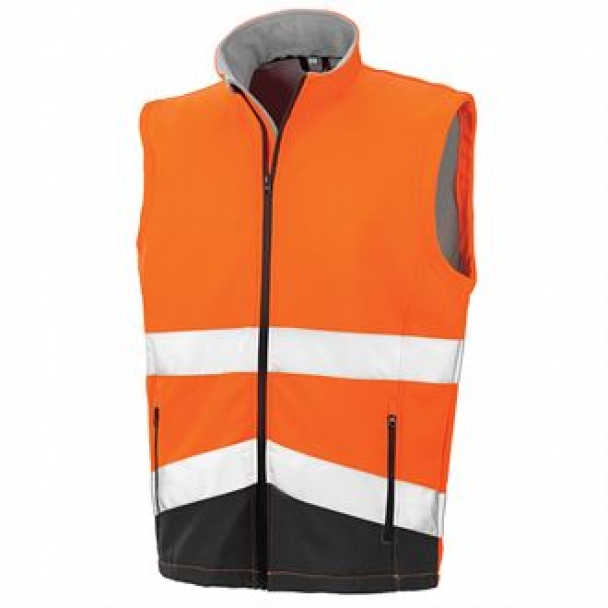 Printable safety softshell gilet