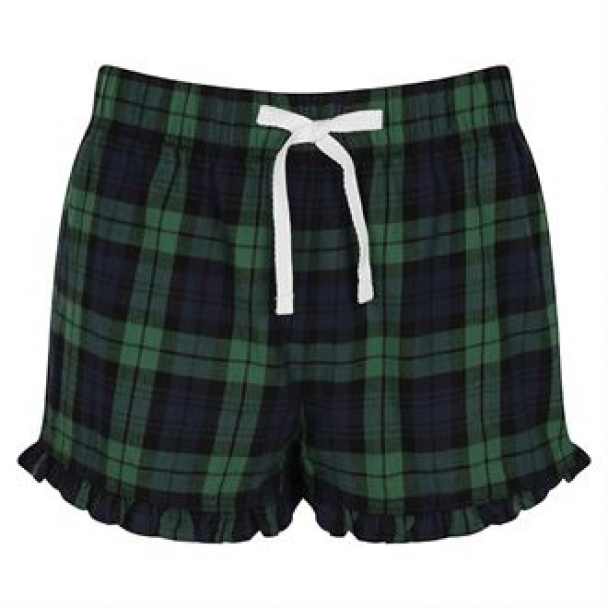 Women's tartan frill shorts
