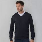 V-neck arcylic wool sweater
