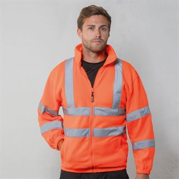 High-visibility full zip fleece