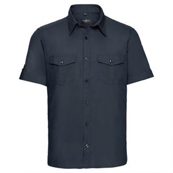Roll-sleeve shirt short sleeve