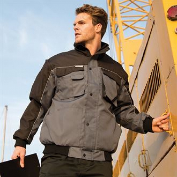 Work-Guard zip sleeve heavy-duty pilot jacket