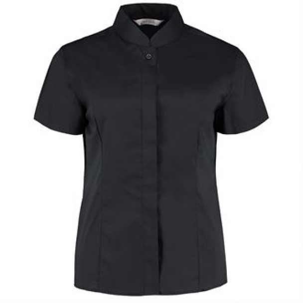Women's bar shirt mandarin collar short sleeve
