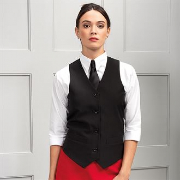 Women's lined polyester waistcoat