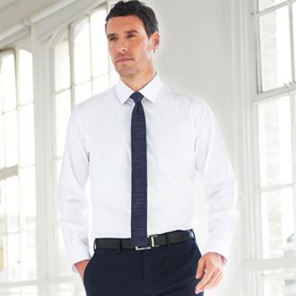 Alba cotton-rich slim fit shirt