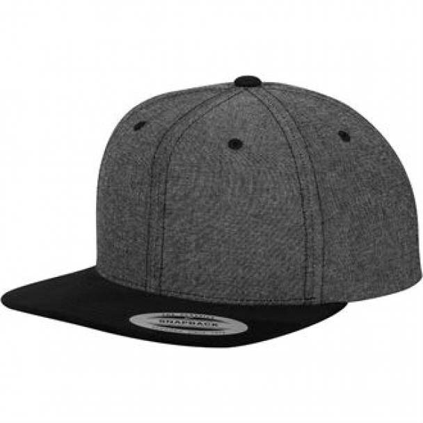 Chambray-suede snapback (6089CH)