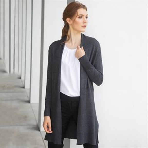 Women's longline open cardigan