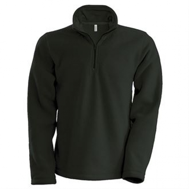 Enzo zip-neck microfleece top