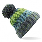 Corkscrew pom pom beanie