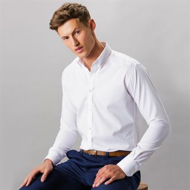 Slim fit non-iron Oxford twill shirt long sleeve