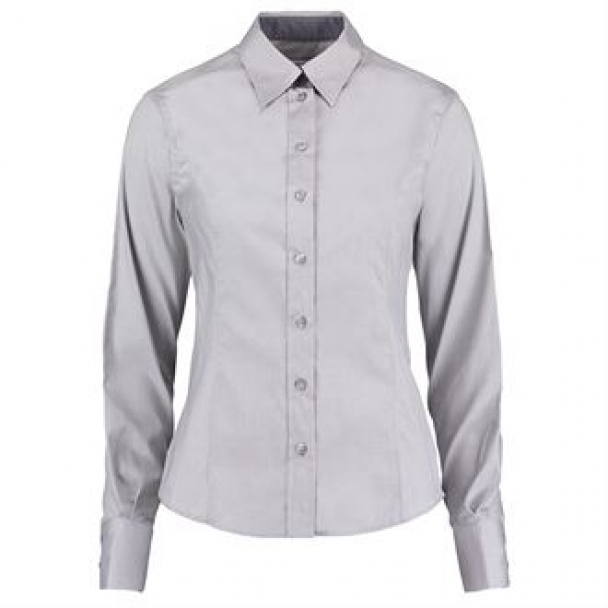 Women's contrast premium Oxford shirt long sleeve