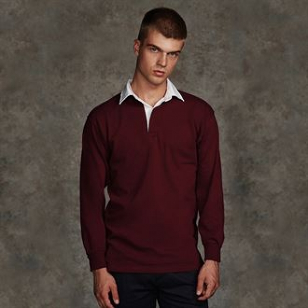 Long sleeve plain rugby shirt