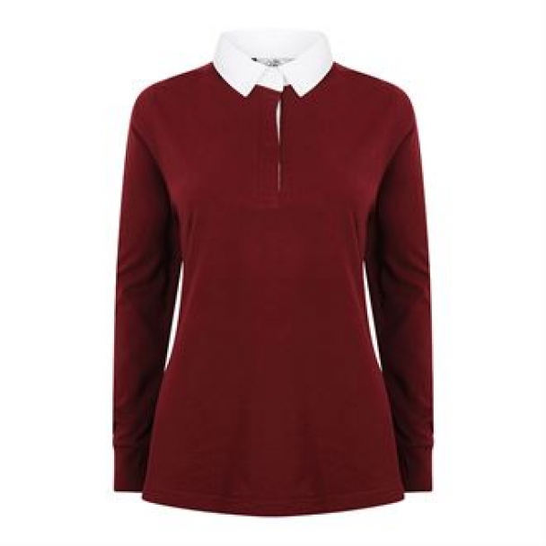 Women's long sleeve plain rugby shirt